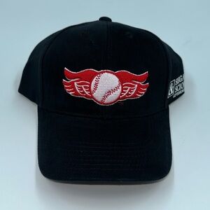 Vintage MiLB Rochester Red Wings Black Athletic Baseball Velcro Hat Stadium
